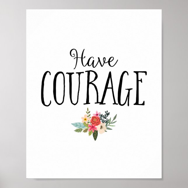 Poster Moderne Ont Courage Nursery Art (Devant)