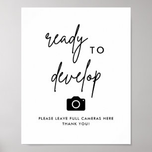 Poster Moderne Prêt À Développer Un Mariage De Caméra Dis