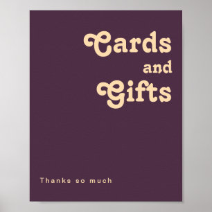 Poster Moderne rétro   Enseigne de cartes et cadeaux viol