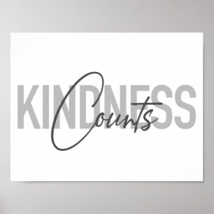 Poster Moderne, simple, cool typographiy of Kindness Coun