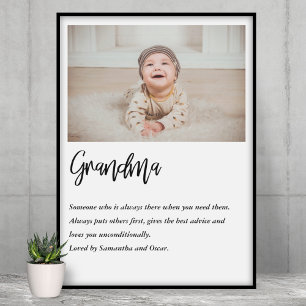 Poster Moderne Simple Meilleure grand-mère toujours Meill