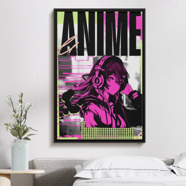 Poster Moderne tendance élégante fille Anime (Créateur téléchargé)