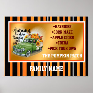 Poster Moderne Thanksgiving Belle collection d'automne