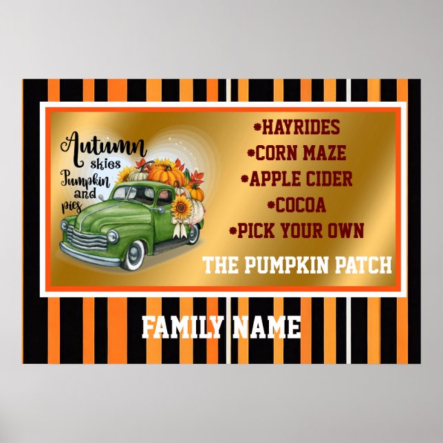 Poster Moderne Thanksgiving Belle collection d'automne (Devant)