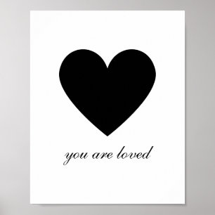 Poster Moderne Vous Êtes Coeur Aimé