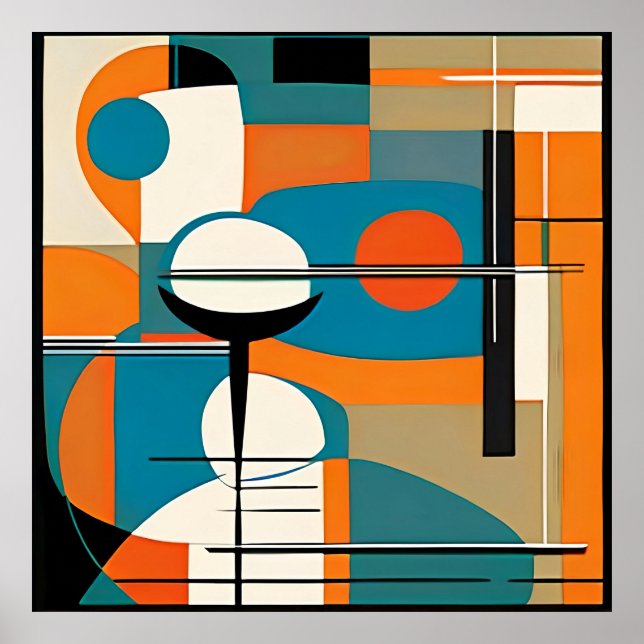 Poster Moderniste du milieu du siècle (Devant)