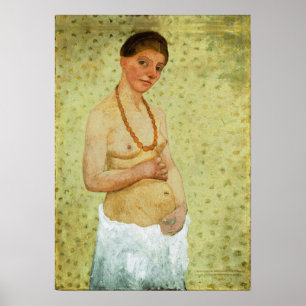 Poster Modersohn-Becker - Autoportrait, 6e anniversaire