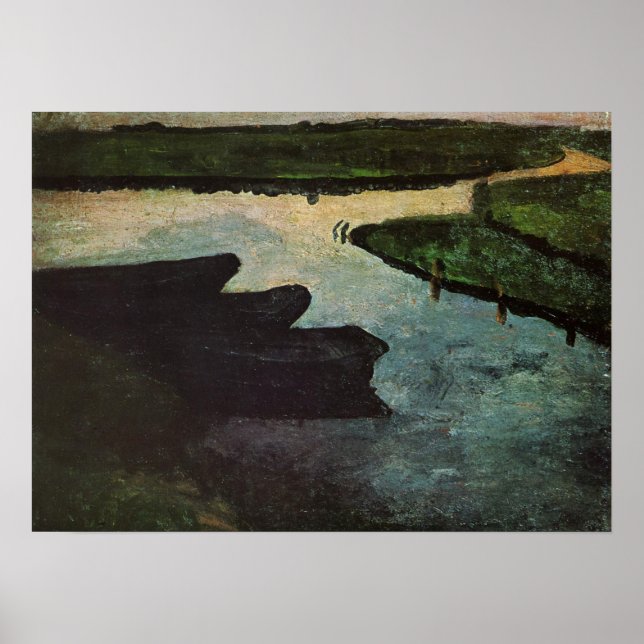 Poster Modersohn-Becker - Chaîne Marécageuse Avec Barres  (Devant)