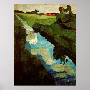 Poster Modersohn-Becker - Extraction de tourbe 1902