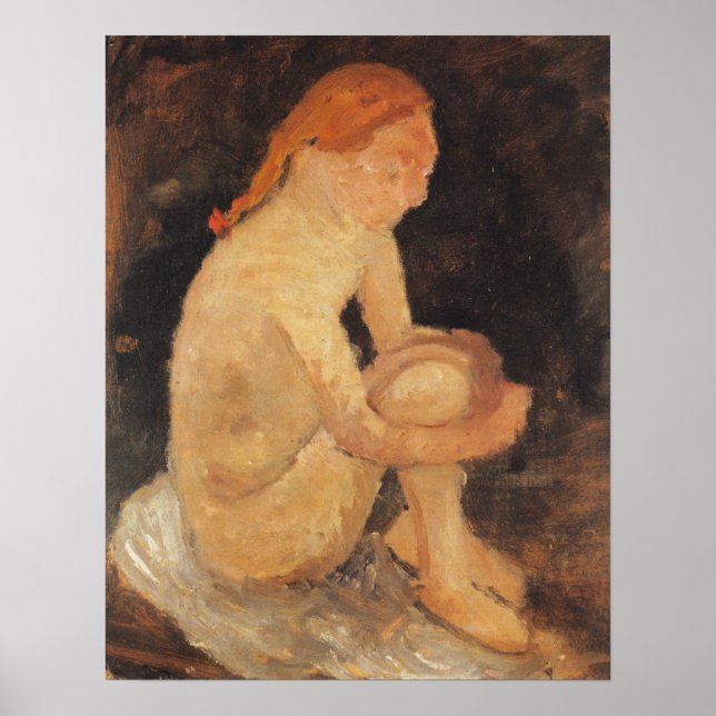 Poster Modersohn-Becker - Fille 1904 (Devant)