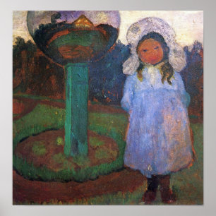 Poster Modersohn-Becker - Girls In The Garden With Glass 