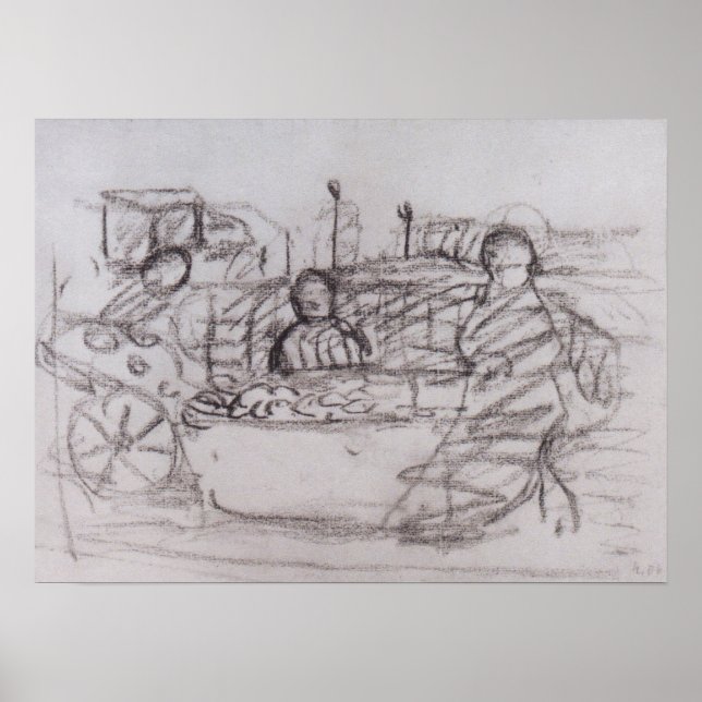 Poster Modersohn-Becker - Trois Femmes À Un Stand De Marc (Devant)