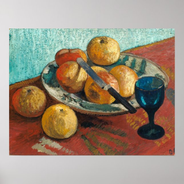 Poster Modersohn-Becker - Vie Encore Avec Pommes Et Verre (Devant)