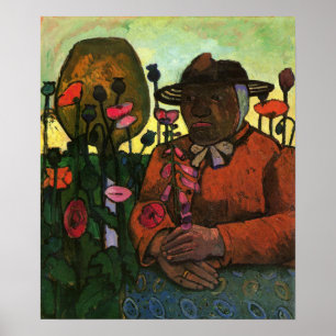 Poster Modersohn-Becker - Vieille Femme Dans Le Jardin 19
