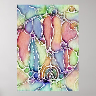 Poster Modes de vie - Art neurographique Motif 1