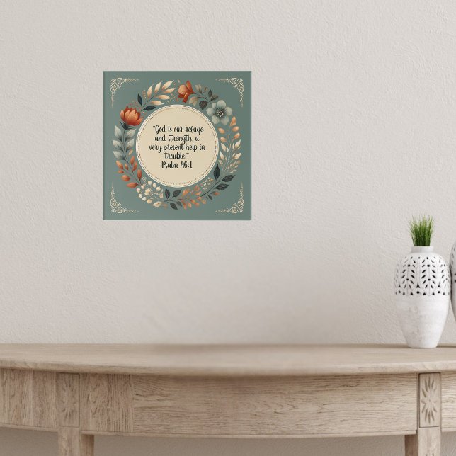 Poster Modeste Verset Bible Wreath personnalisable (Créateur téléchargé)