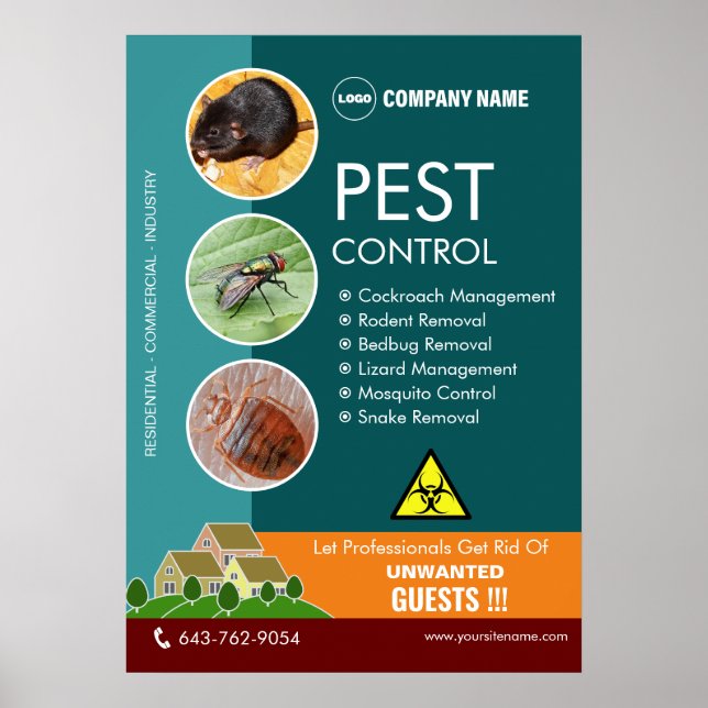 Poster modifiable de lutte antiparasitaire (Devant)