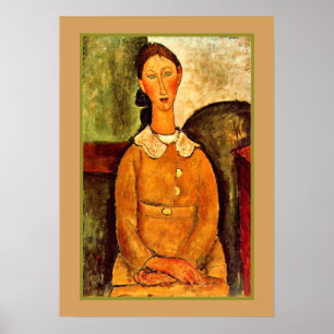 Poster Modigliani - A Girl in a yellow dress