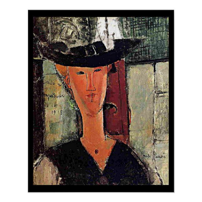 Poster Modigliani - Madame Pompadour portrait (Devant)