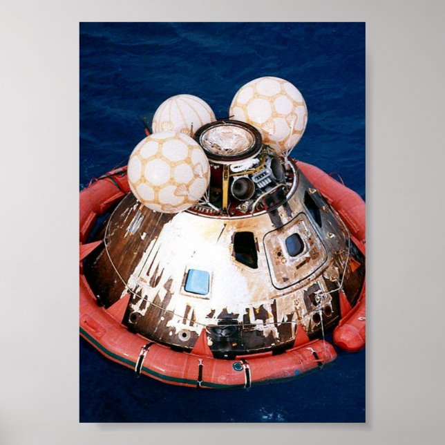 Poster Module de commande Apollo 13 après Splashdown (Devant)
