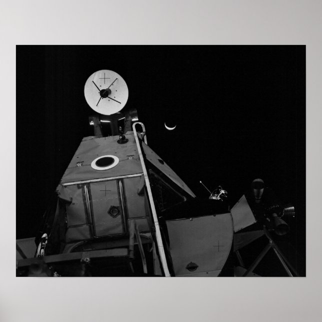 Poster Module lunaire Apollo 14 et lever de terre (Devant)