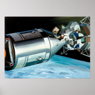 Poster Module Lunaire Apollo 9 vintage EVA