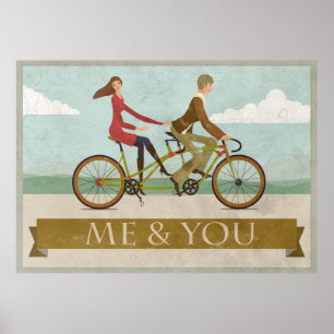Poster Moi et toi vélo