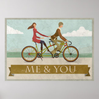 Poster Moi et toi vélo