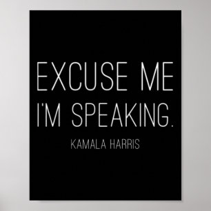 Poster Moi Je parle amusant Kamala Harris Joe Biden Cadea