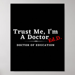 Poster Moi Je suis Docteur en Education Ed.d Edd