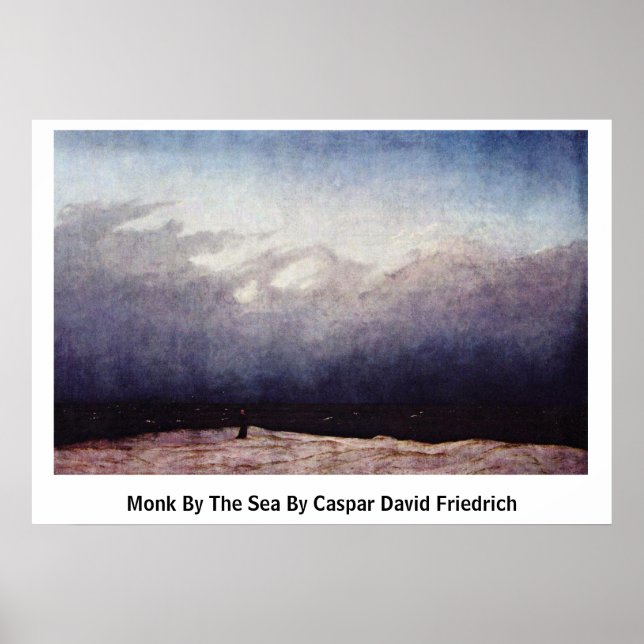 Poster Moine En Bord De Mer Par Caspar David Friedrich (Devant)