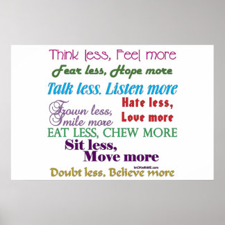 Poster Moins c'est Plus