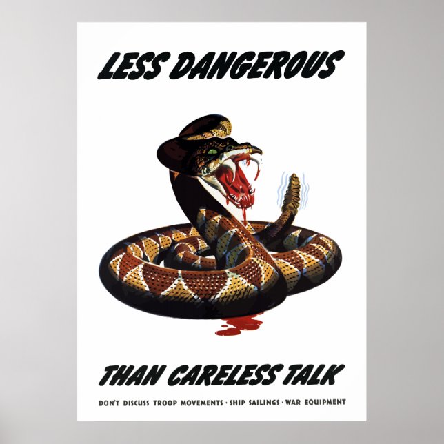 Poster Moins Dangereux que les discours imprudents (Devant)