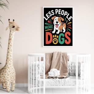 POSTER MOINS DE PERSONNES PLUS DE CHIENS