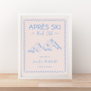 Poster Mois de bienvenue pour le week-end de ski d'hiver