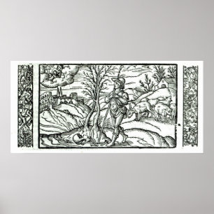 Poster Mois de janvier à partir d'un calendrier des berge