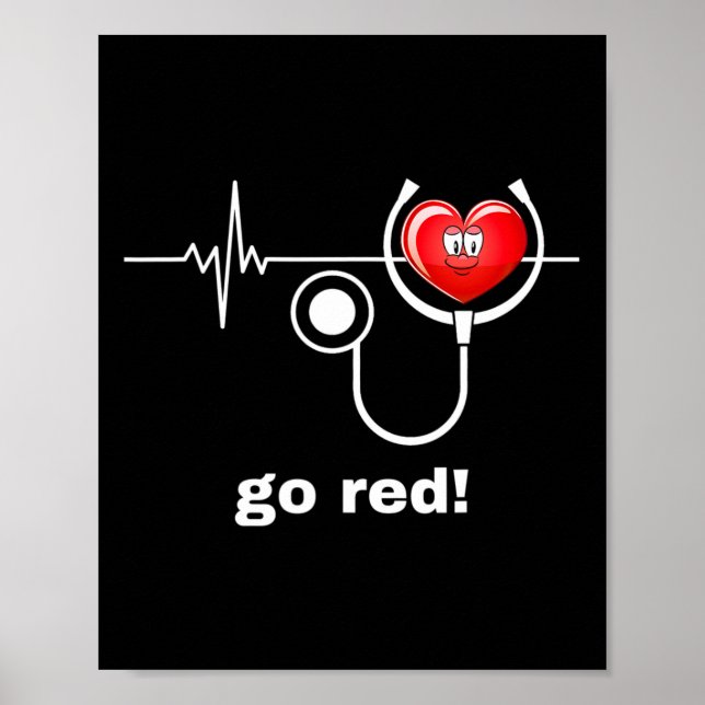 Poster Mois de la santé Février American Heart Health (Devant)