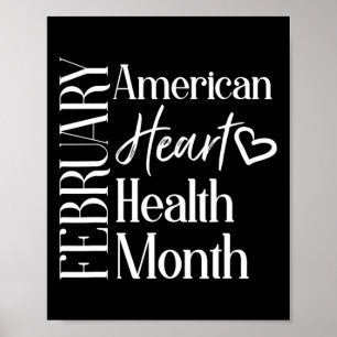 Poster Mois de la santé Février American Heart Health 1