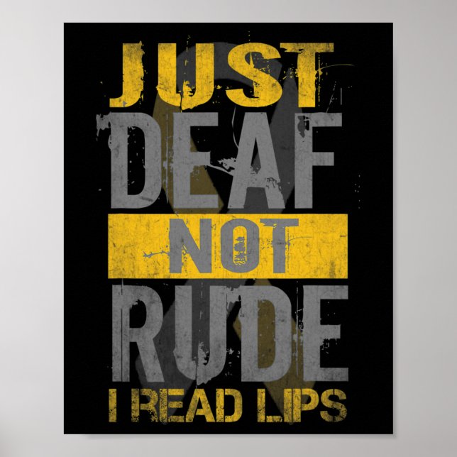 Poster Mois De La Sensibilisation Sourd Juste Pas Rude Sa (Devant)