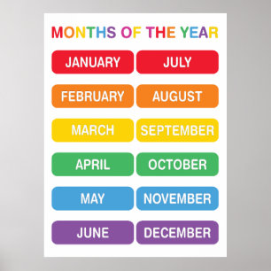 Poster Mois de l'Année