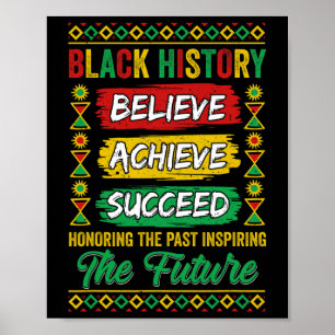Poster Mois de l'histoire des Noirs Croire Réussir Réussi