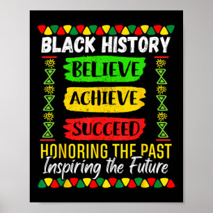 Poster Mois de l'histoire des Noirs Croire Réussir Réussi