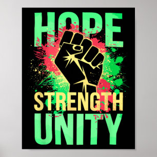 Poster Mois de l'histoire des Noirs Espoir Force Afro-Amé