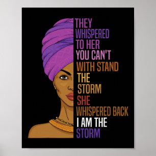 Poster Mois de l'histoire des Noirs Femme africaine Afro