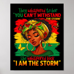Poster Mois de l'histoire des Noirs Fière Américaine Afri