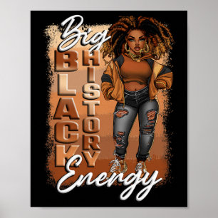 Poster Mois de l'histoire des Noirs Grande Énergie de l'h