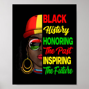 Poster Mois de l'histoire des Noirs honorant le passé Ins