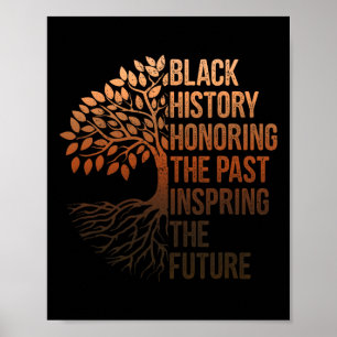 Poster Mois de l'histoire des Noirs honorant le passé Ins