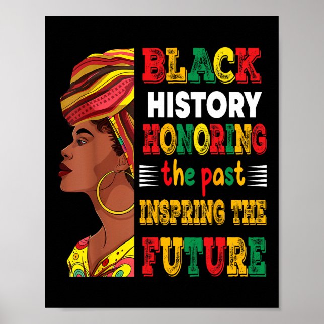 Poster Mois de l'histoire des Noirs honorant le passé Ins (Devant)