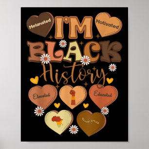 Poster Mois de l'histoire des Noirs instruite et mélané